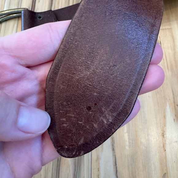 Ralph Lauren Leather Belt double loop brass heritage adjustable equestrian OS - Picture 6 of 10